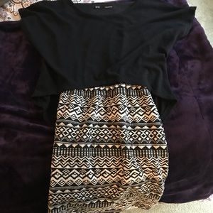 Attached crop style dress